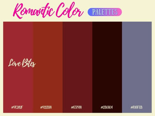 Naklejka premium Romantic color palette suitable for any occasion creating timeless emotional delicate beauty