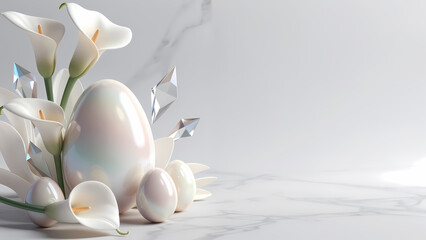 Shiny Pastelcolored Egg Surrounded