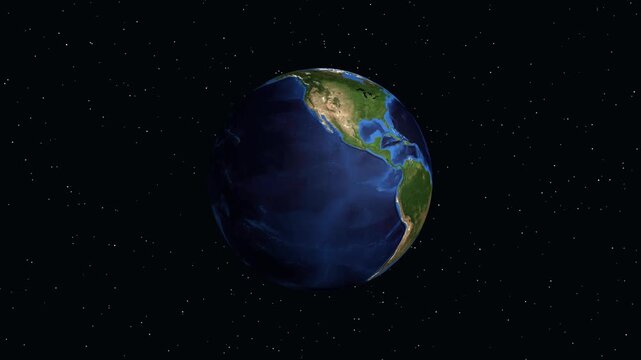 Earth Zoom Animation to Daejeon South Korea with Population Data Overlay