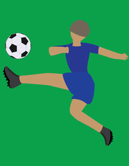 A vector art of a soccer player playing. 