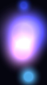 Vibrant purple pink neon light leaks and glowing aura flares. Abstract vibrant motion background 9x16 portrait format for party club event promos and social media stories loop.