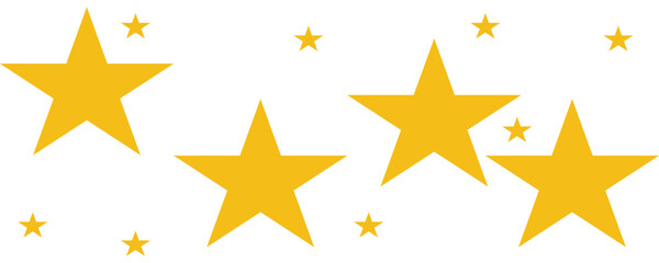 Obraz premium Five stars icon Vector. Five stars customer product rating review flat icon for apps and websites.
