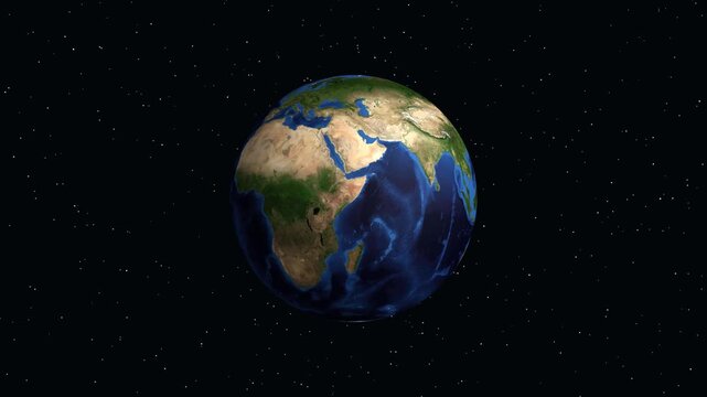 Earth Zoom Animation to Ikare Nigeria with Latitude and Longitude Coordinates