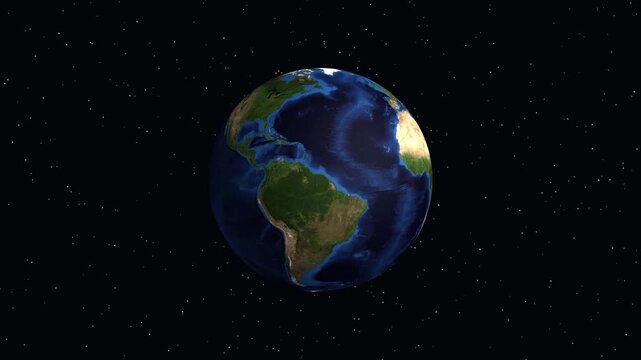 Earth Zoom Animation Focusing on Natal Brazil with Population Data Overlay