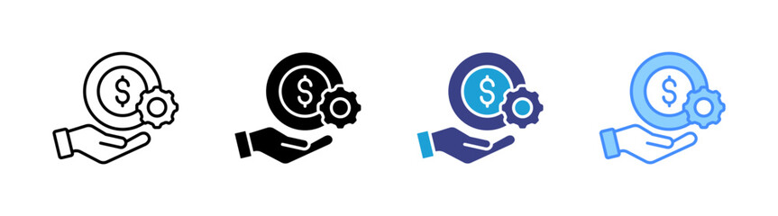 Wages  icon set multiple style collection