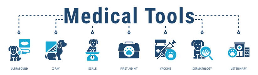 Medical Tools banner highlighting veterinary diagnostic equipment and medical tools for effective pet treatment