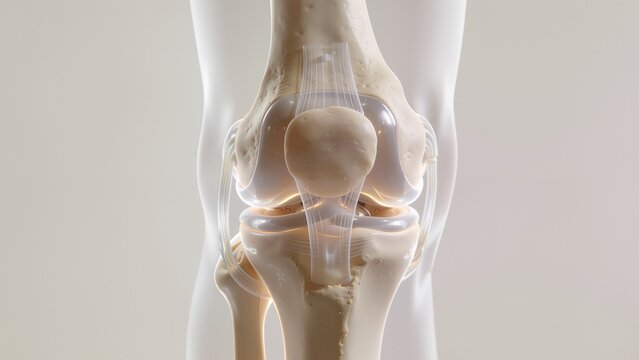 Human knee joint anatomy model