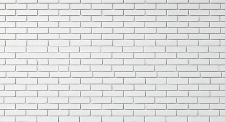 Fototapeta premium Pristine white brick wall surface showing subtle masonry texture and industrial aesthetic for contemporary interior design architecture and minimalist background pattern decor projects.