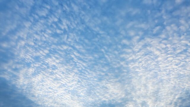 Altocumulus Cloud Pattern in Blue Sky