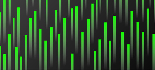 Abstract Green Vertical Lines on Dark Background.