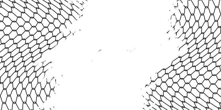 Net texture pattern on white background. Net texture pattern for backdrop and wallpaper. Realistic net pattern with black squares. Geometric background, vector illustration