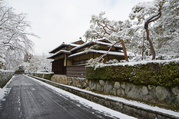雪の南禅寺界隈　野村美術館　京都市左京区南禅寺下河原町