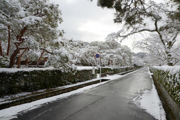 雪の南禅寺界隈　野村美術館　京都市左京区南禅寺下河原町