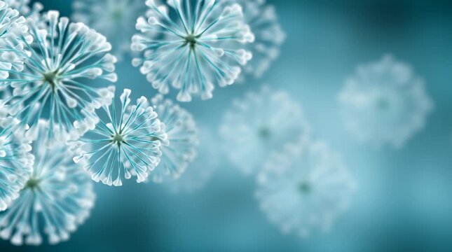 Abstract flower blue blossom digital art visual pattern machine learning background design soft focus dreamy mood macro nature fantasy gradient blue