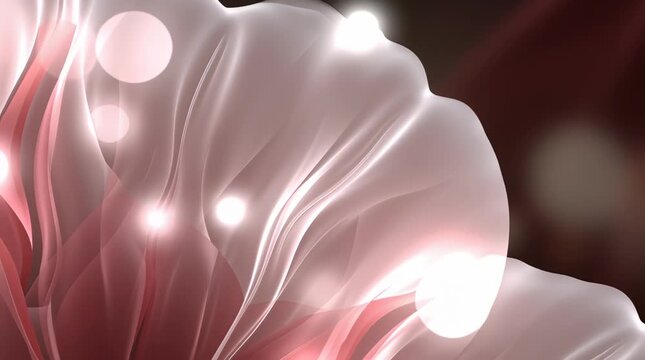 Abstract Flower Petal Machine Learning Visual Background with Gentle Soft Glowing Light Wave Fantasy Digital Art Motion