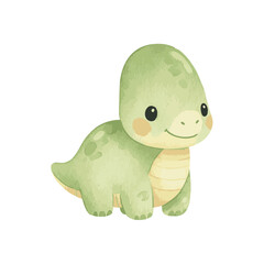 Cute baby dinosaur illustration for childrens designs. © Hato