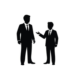 Businessmen discussing partnership deal.