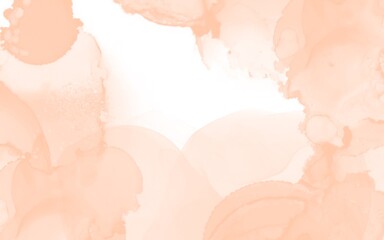 Fototapeta premium Alcohol Ink, Abstract Background, Fluid Art, Peach Orange, Apricot Color, Soft Texture, Watercolor Wash, Pastel Tone, Elegant, Dreamy, Translucent, Minimalist, Organic Shapes, Aesthetic, Flowing, Subt
