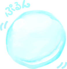 水彩タッチの透明感あるぷるぷる水滴イラスト