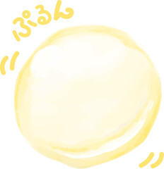 水彩タッチの透明感あるぷるぷる水滴イラスト