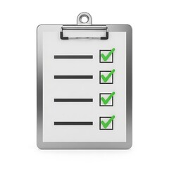 Clipboard with checkmarks - vector illustration, checklist, checkmark, clipboard,