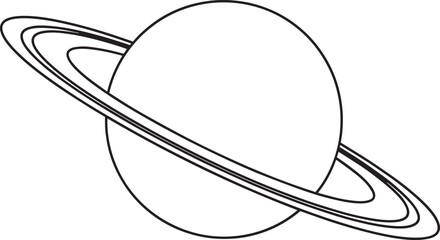 Solar System Ring Planet Vector Illustration © MuhammadAshraf