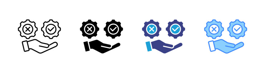 Obraz premium Decision Making icon set multiple style collection