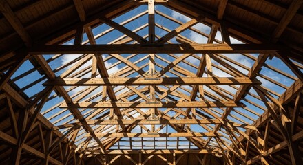 Wooden Roof Structure Under Construction 3.