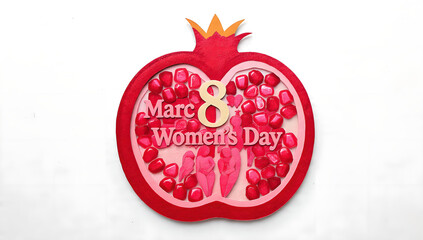 Fototapeta premium March 8 Pomegranate Women's Day