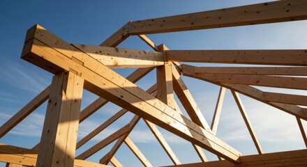 Wooden Roof Truss Construction Site 1.