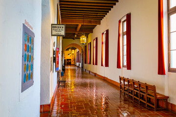 Obraz premium Vintage Interior of Santa Barbara County Courthouse California