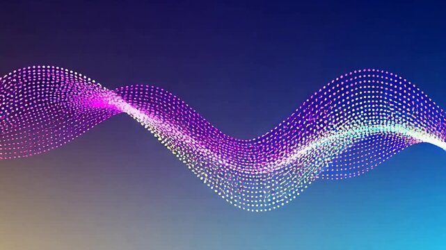 Colorful wave pattern with dots