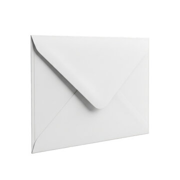 White envelope isolated on transparent background