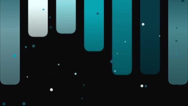 Beautiful blue gradient background with abstract shapes and digital elements in shades of teal and black for modern design inspiration