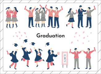 卒業式での別れ