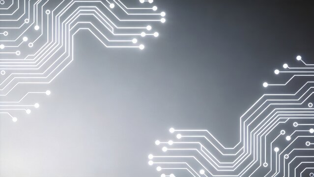 Futuristic technology circuit board background with glowing electronic lines and nodes,abstract digital network design for innovation,AI,data,cybersecurity,fintech and system architecture concepts