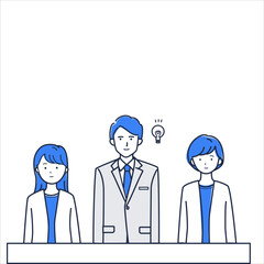 Business meeting with new ideas and inspiration(get a sudden idea）