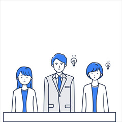 Business meeting with new ideas and inspiration(Two people come up with an idea）