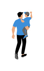 Fototapeta premium Father and Child Bonding Moment Vector Art