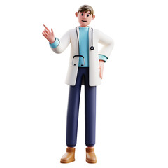 3d Illustration of Doctor Presenting Medical Information Healthcare Concept