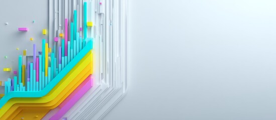 Obraz premium Colorful Bar Graph Illustration.