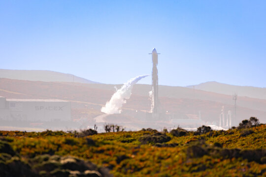 SpaceX Falcon Rocket Ready for Launch in California