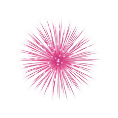 Vibrant pink burst of light and energy isolated on transparent background