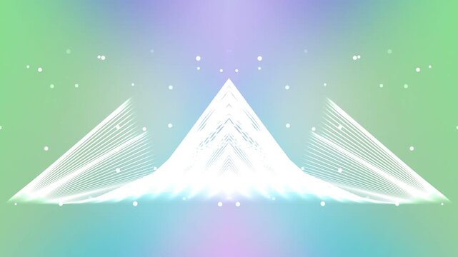 A symmetrical light rays effect with sparkling stars. Great for clean corporate intros, tech presentations, or soft opening titles for YouTube.