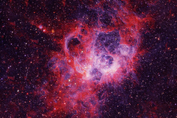 Red galaxy, starry background. Elements of this image furnished by NASA © Artsiom P