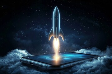 A mobile phone showcases technology advancements.