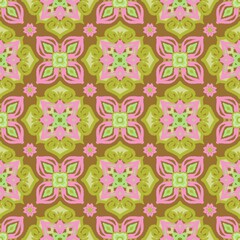 Fototapeta premium Seamless pattern with flowers 