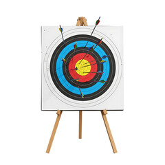 Archery Target with Arrows isolated on transparent background