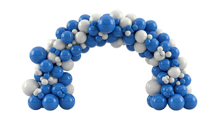 Fototapeta premium Blue and White Balloon Arch