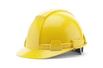 Fototapeta premium Yellow hard hat safety helmet for construction workers and workers protection equipment